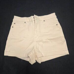 Stretchy White Jean Shorts